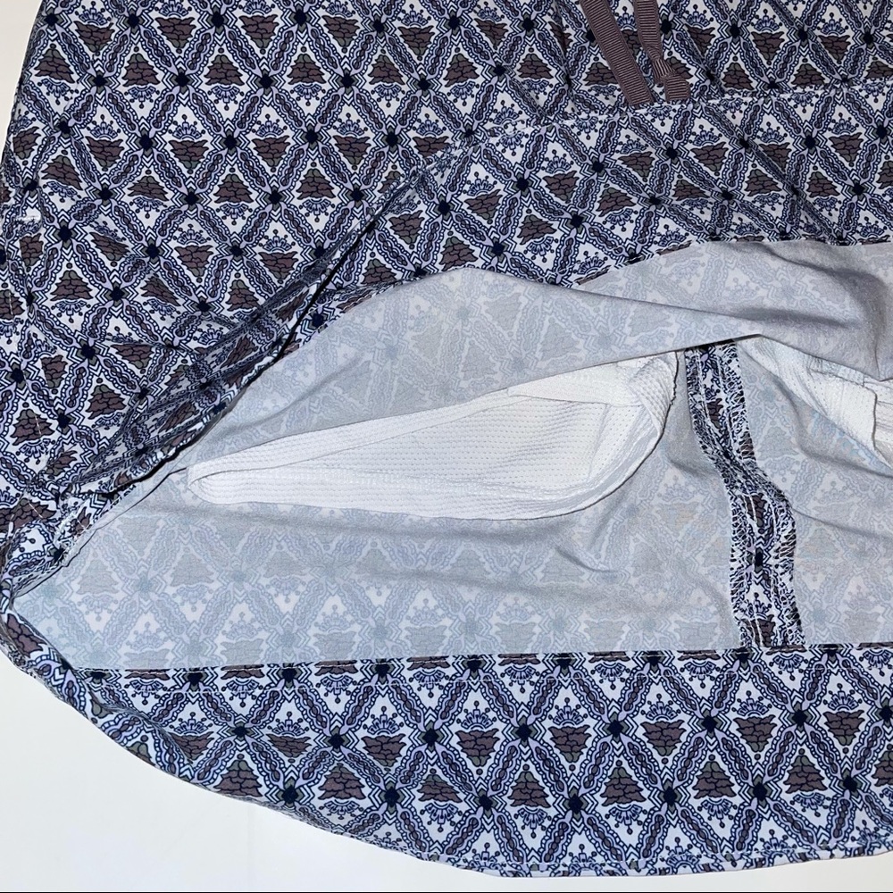 Athleta Blue Patterned Skort With Drawstring - image 8